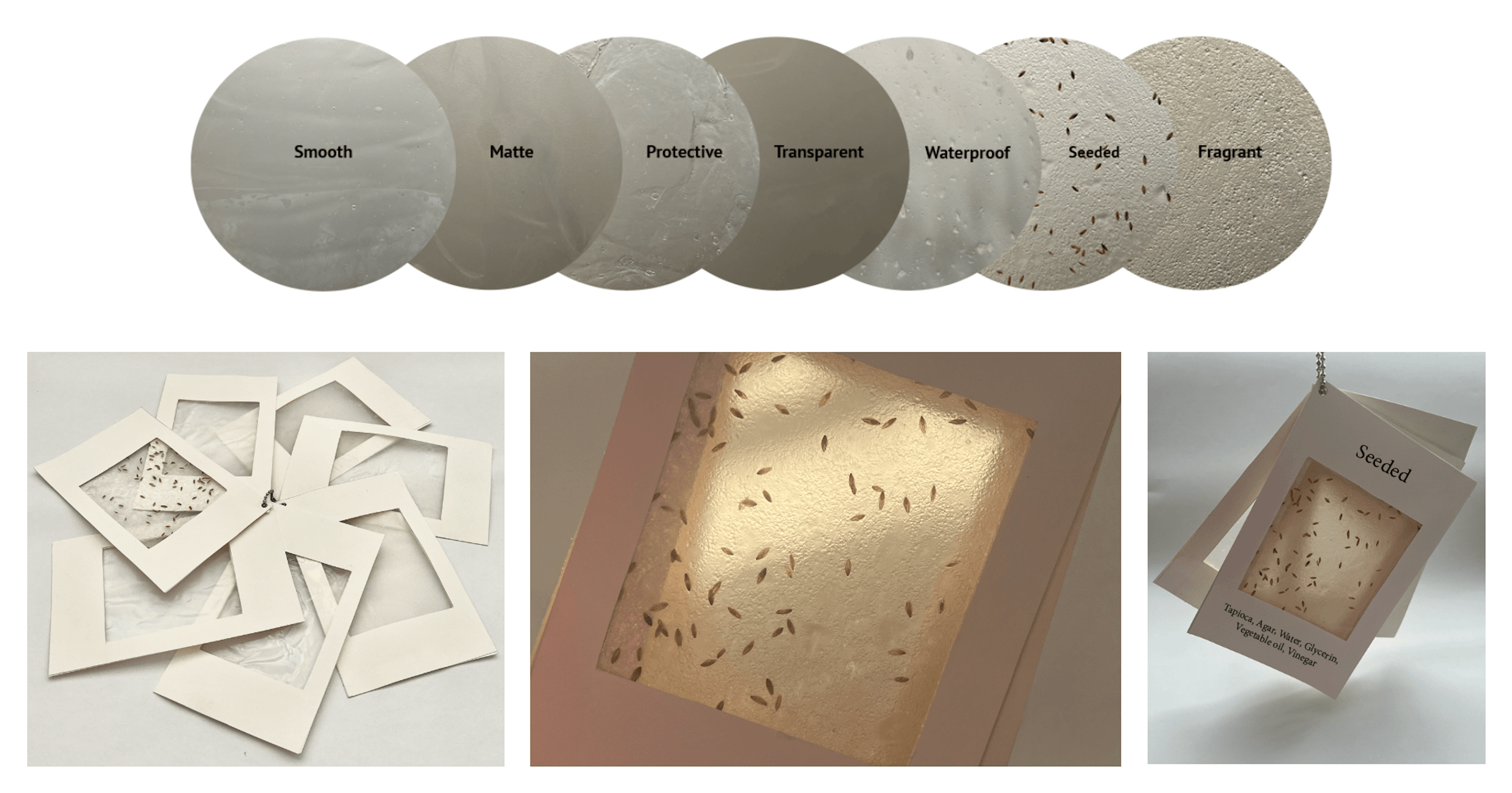 7 core bio-plastic overwrap textures