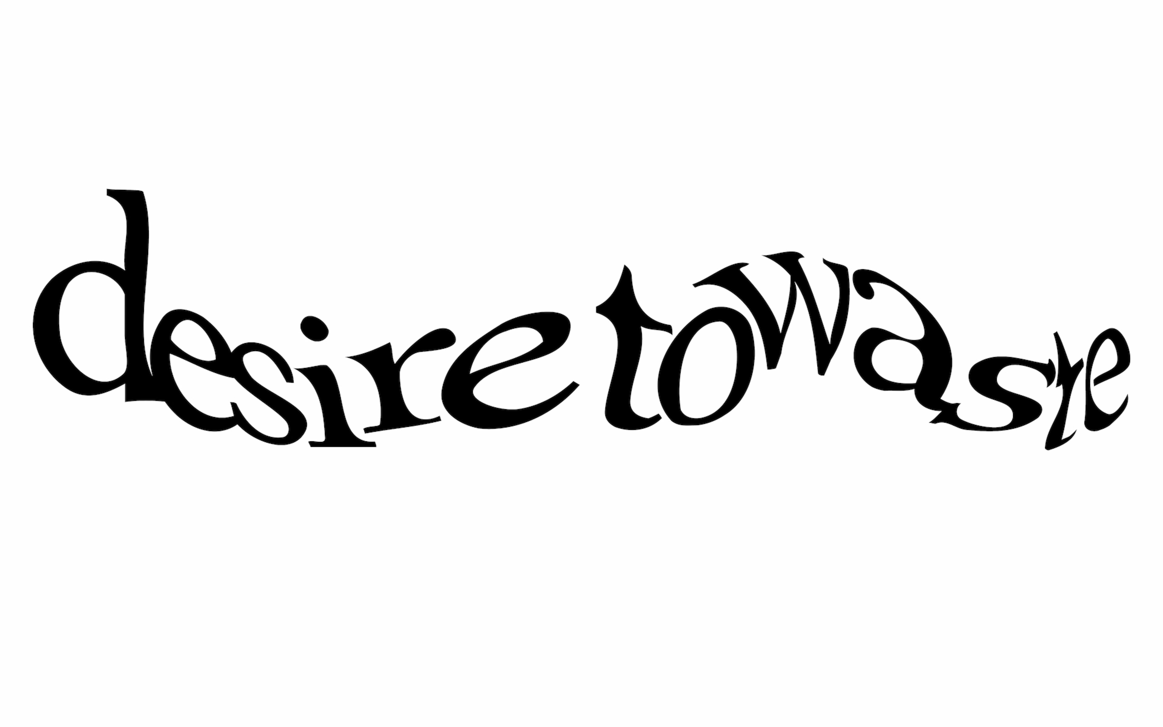 Logo ‘Desire to Waste’ inspired by CAPTCHA font/type.