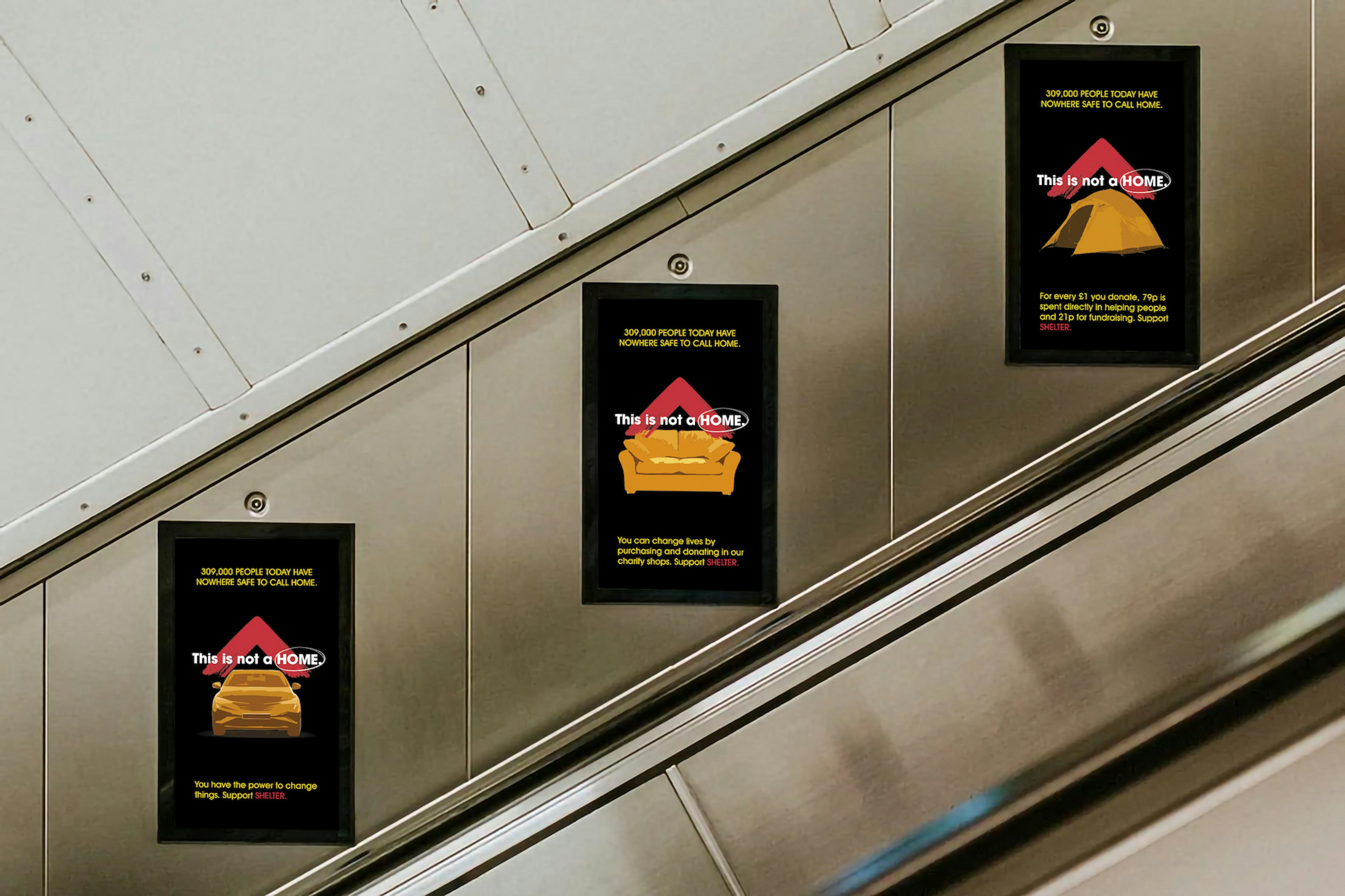 Digital escalator panels – underground