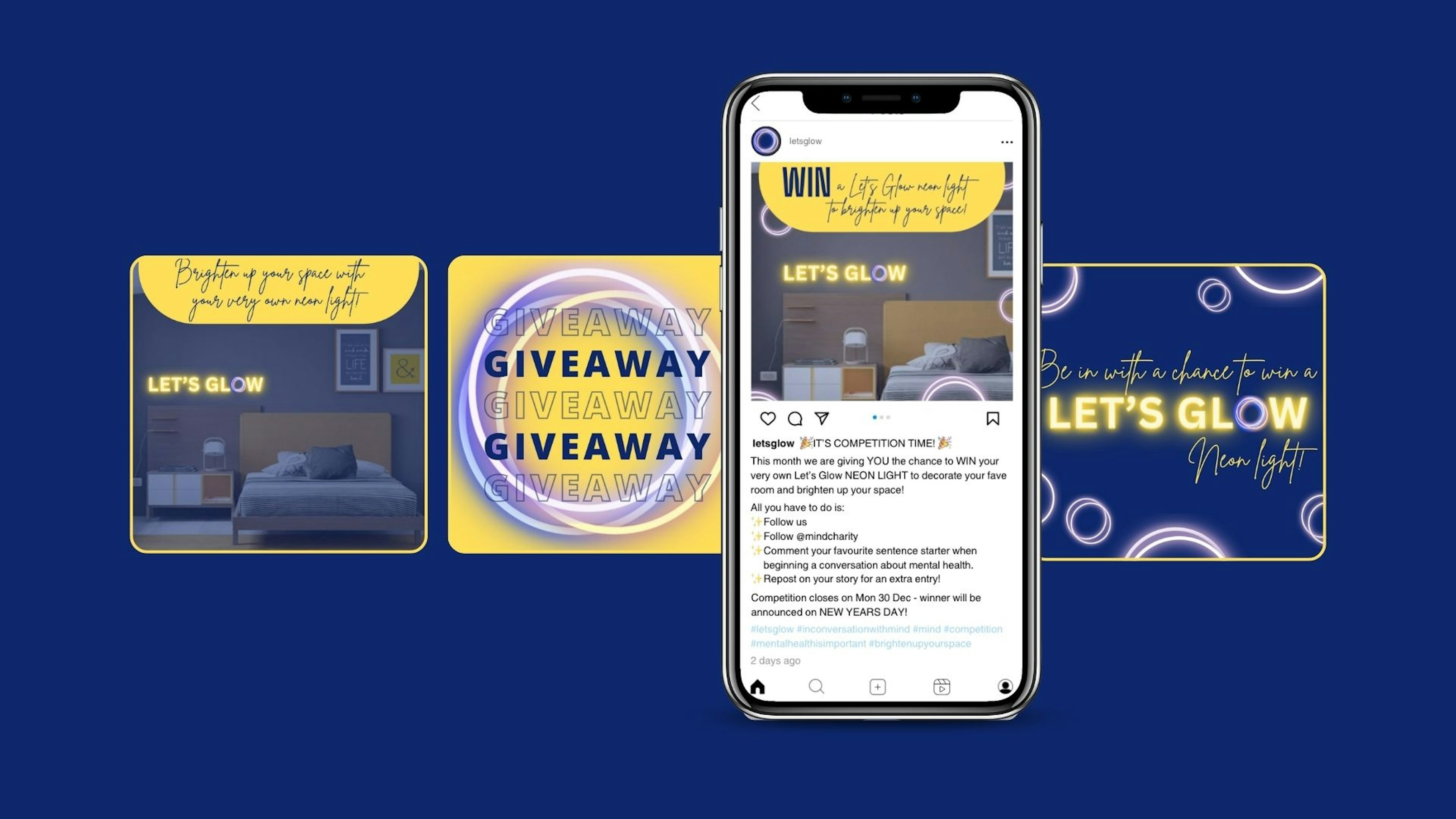 A giveaway engages Gen Z as it is a common thing seen on feeds via social media. Having an incentive encourages people to take a minute to apply for free and engage with Let’s Glow content. It also allows conversation in the comments where discussion is automatically happening.
