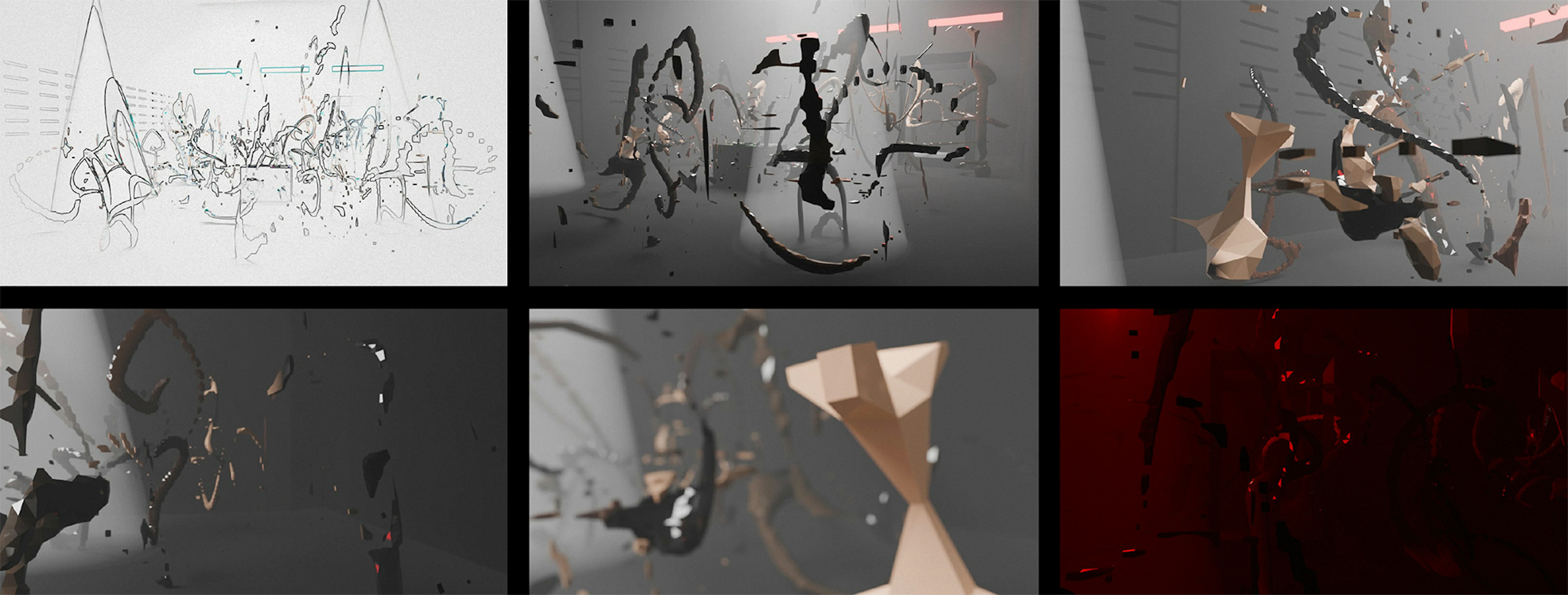 Selection of some of the frames from my animation; trance-like, meditative state.